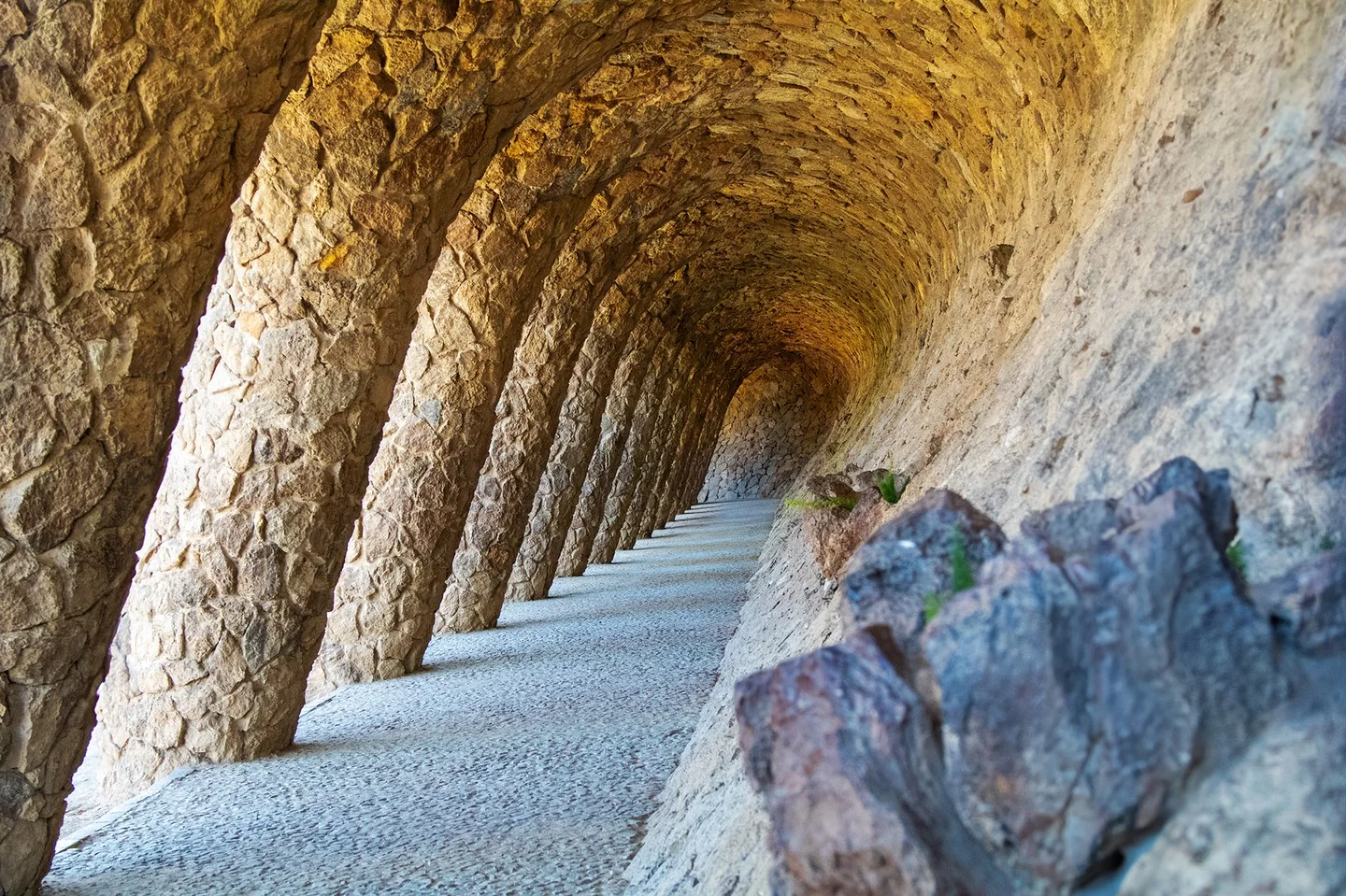 Sloped stone arches