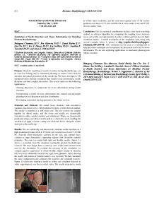 Simulation of Needle Insertion and Tissue Deformation for Modeling Prostate Brachytherapy thumbnail