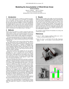 Modeling the Accumulation of Wind-Driven Snow thumbnail
