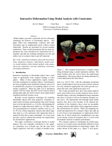 Interactive Deformation Using Modal Analysis with Constraints thumbnail