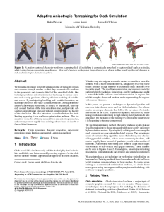Adaptive Anisotropic Remeshing for Cloth Simulation thumbnail