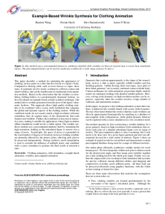 Example-Based Wrinkle Synthesis for Clothing Animation thumbnail